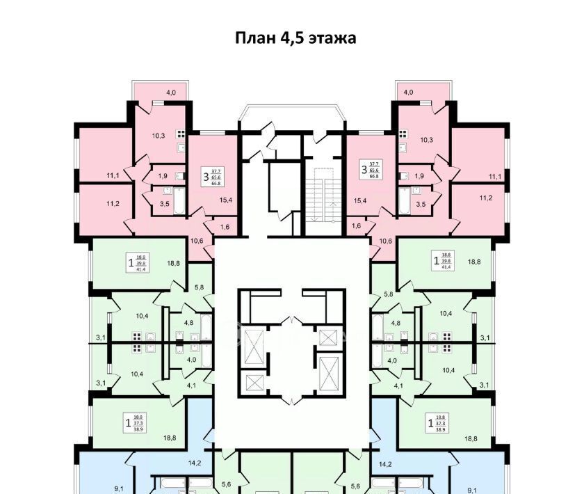 квартира г Воронеж р-н Коминтерновский пр-кт Московский 179/14 ЖК «Задонье» фото 20