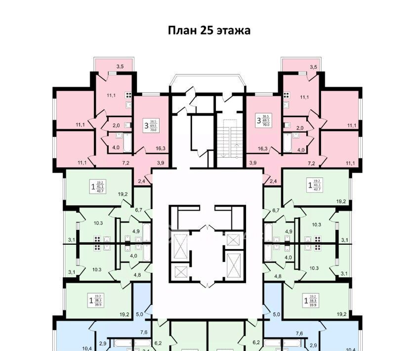 квартира г Воронеж р-н Коминтерновский пр-кт Московский 179/14 ЖК «Задонье» фото 17