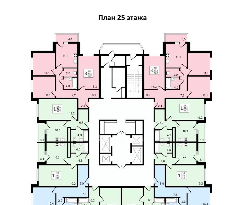 квартира г Воронеж р-н Коминтерновский пр-кт Московский 179/14 ЖК «Задонье» фото 39