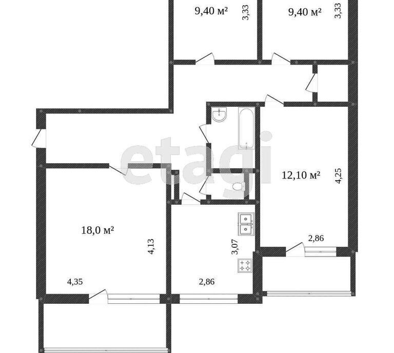 квартира г Тобольск р-н мкр 3б 10 фото 24