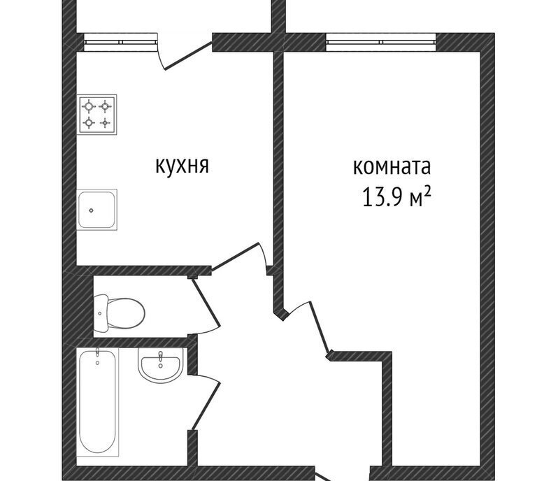 квартира г Тобольск 65А, 10-й микрорайон фото 20