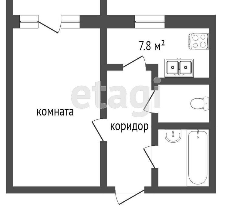 квартира г Челябинск р-н Калининский улица Университетская Набережная, 16 фото 7