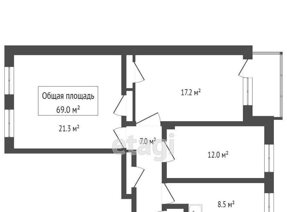 комната г Новосибирск метро Площадь Гарина-Михайловского р-н Железнодорожный ул Челюскинцев 7 фото 2