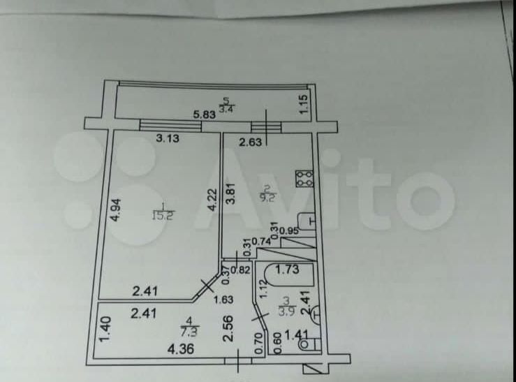 квартира р-н Зеленодольский с Осиново ул М.Ф.Гайсина 9 фото 9