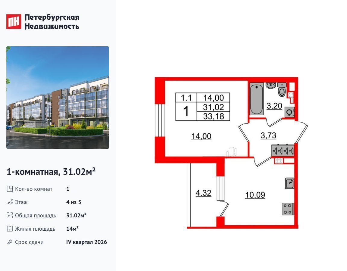 квартира г Санкт-Петербург р-н Московский ш Пулковское 7/8 ЖК Парадный ансамбль округ Пулковский меридиан фото 1