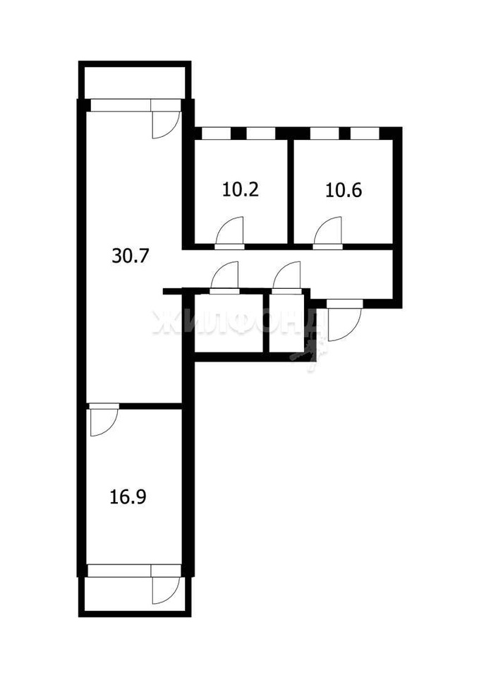 квартира р-н Новосибирский рп Краснообск 3 квартал, д. 1 фото 9