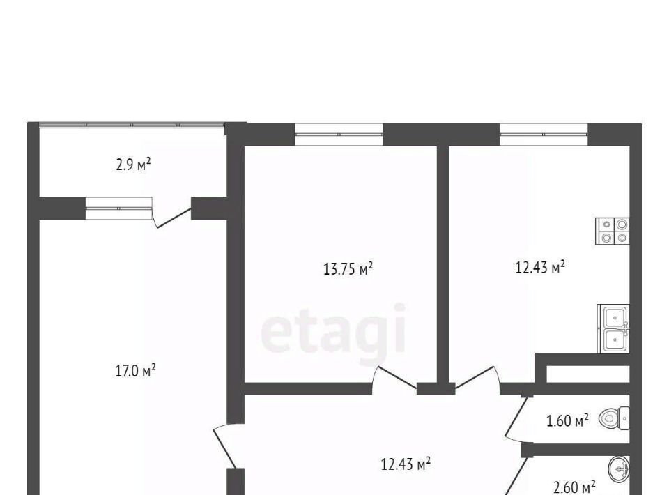 квартира г Москва метро Хлебниково ул Центральная 22 пос. Опытного хозяйства Ермолино, Московская область, Дмитровский городской округ фото 2