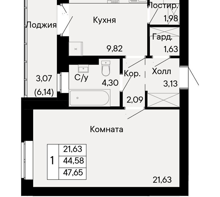 квартира г Ростов-на-Дону р-н Октябрьский пер Бориславский 47 фото 1