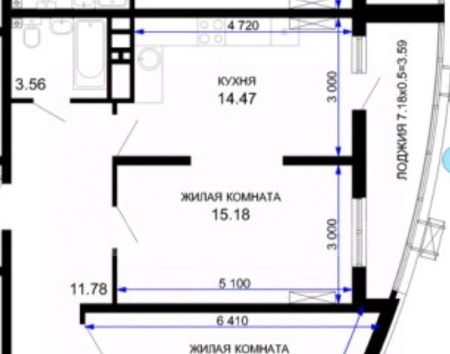 квартира г Краснодар р-н Центральный ул Воронежская 47/35 фото 2