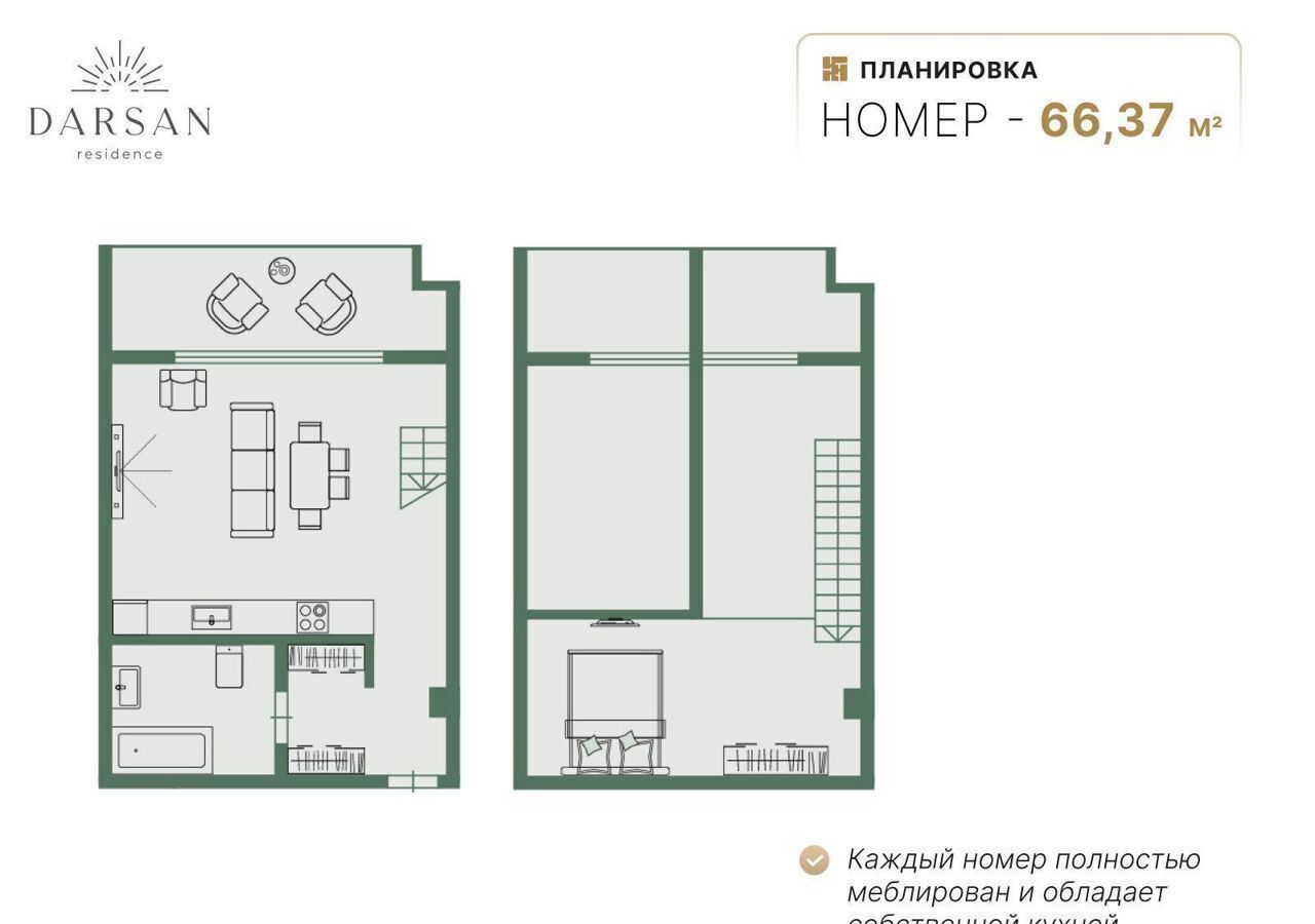 квартира г Ялта ул Войкова МФК «Резиденция Дарсан» з/у. 39А, корп. 3 фото 3