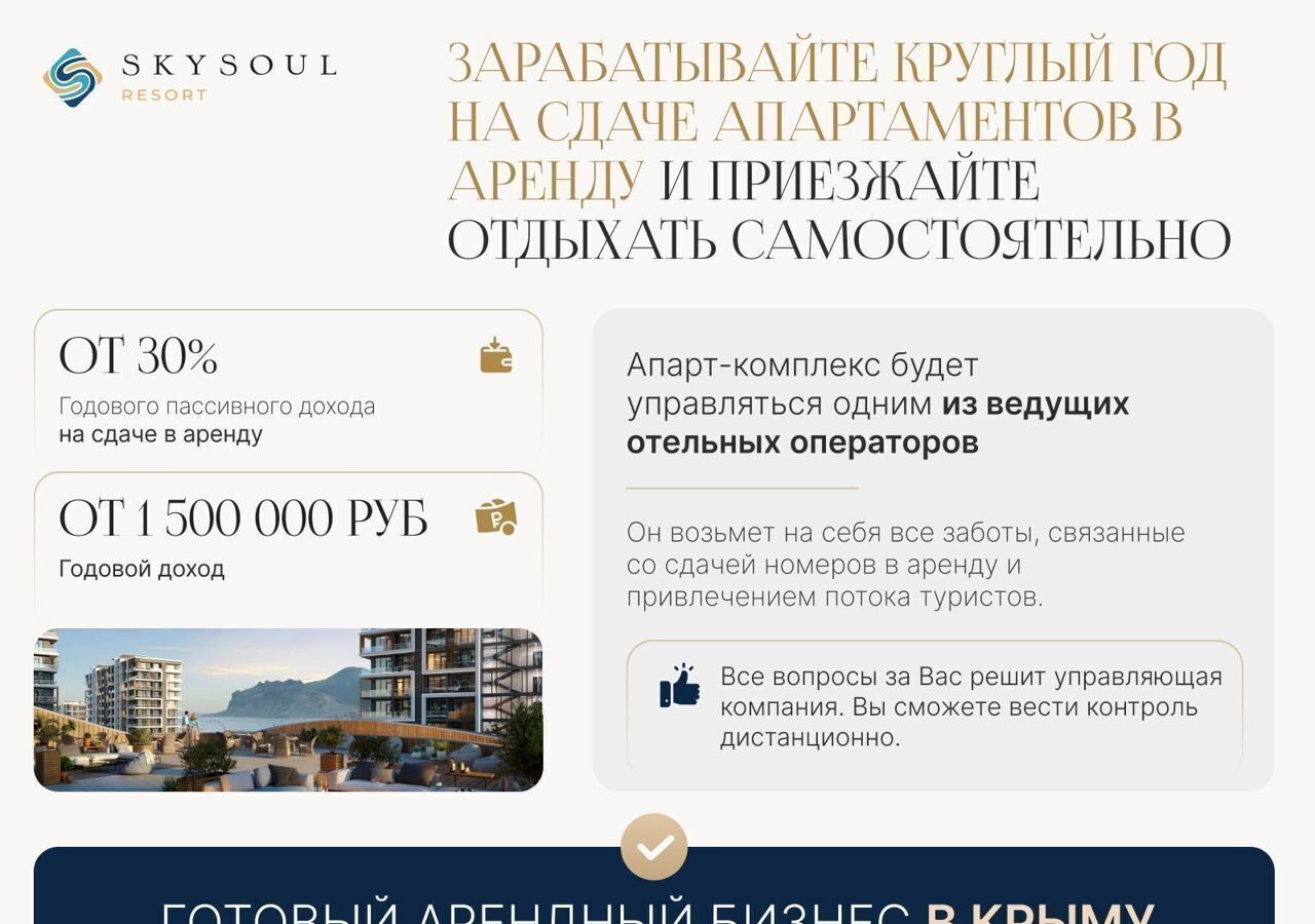 квартира г Феодосия пгт Коктебель Туристическо-рекреационного комплекс «SkySoul Resort» р-н автозаправки «Химсбытторг», стр. 7 фото 9