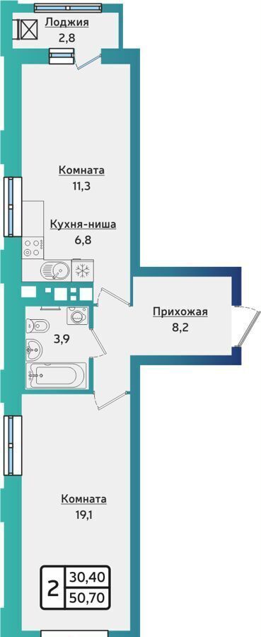 квартира г Ижевск р-н Устиновский Аэропорт ул Новаторов 12 ЖК «ARTNOVA» корп. 2 фото 1