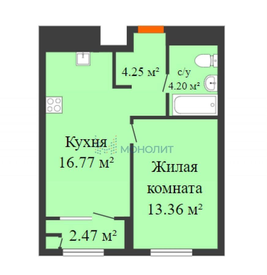 квартира г Нижний Новгород р-н Нижегородский Горьковская ул Гаршина 40 ЖК «GloraX Premium Черниговская» фото 2