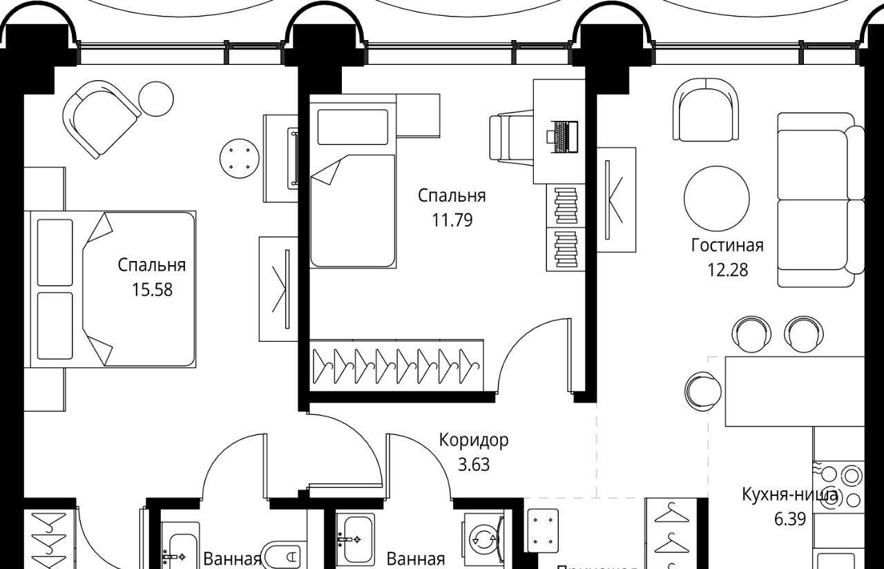 квартира г Москва метро Улица Сергея Эйзенштейна пр-кт Мира 186ас/1 фото 1