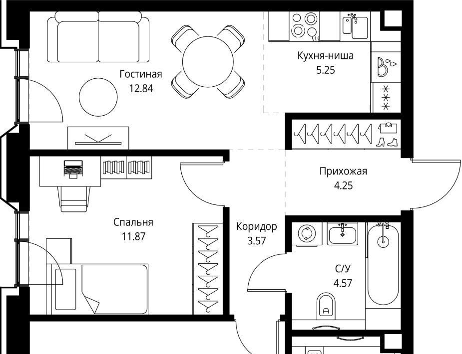 квартира г Москва метро Улица Сергея Эйзенштейна пр-кт Мира 186ас/1 муниципальный округ Алексеевский фото 1