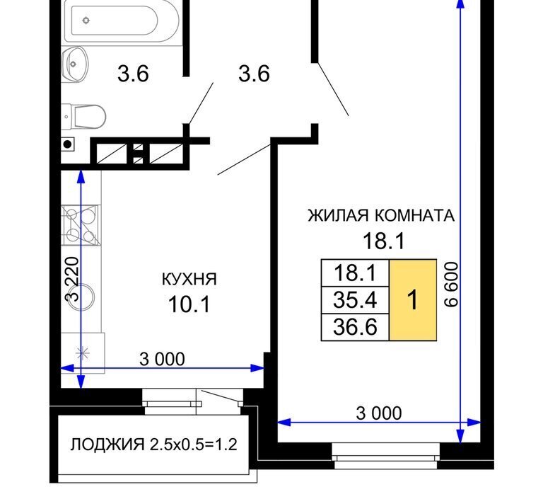 квартира г Краснодар р-н Прикубанский ЖК «Дыхание» фото 1