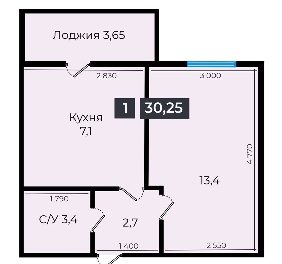 квартира г Ставрополь р-н Промышленный ул Южный обход 53 ЖК «Атмосфера-1» фото 4