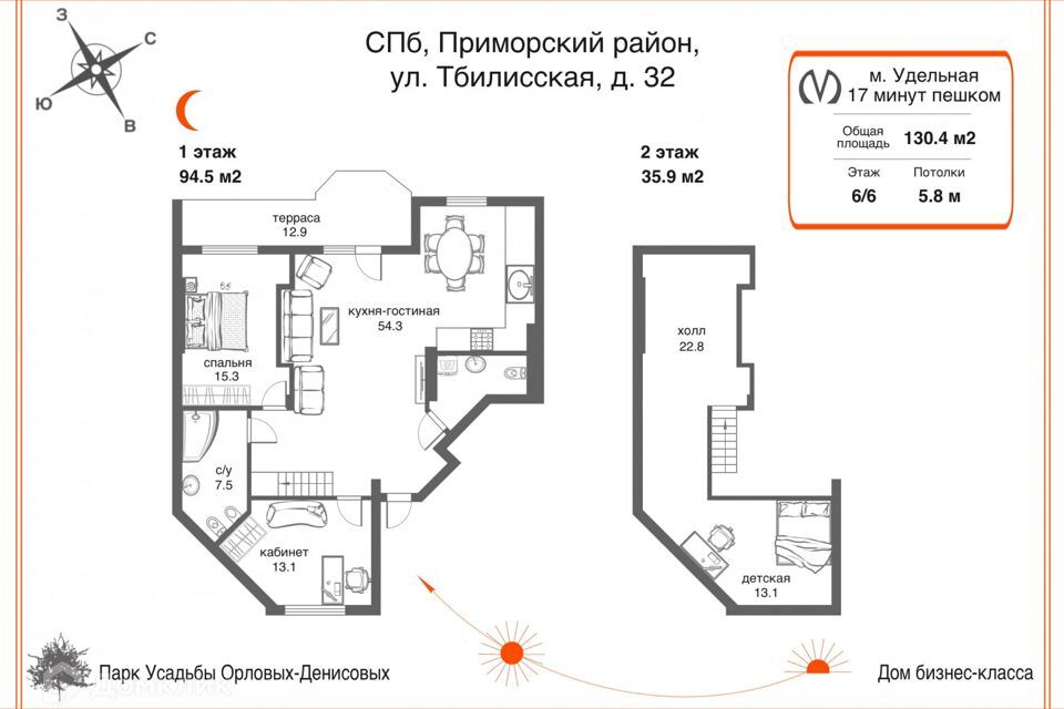 квартира г Санкт-Петербург ул Тбилисская 32 Приморский район фото 10