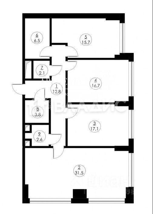 квартира г Москва пр-кт Мичуринский 56 Московская область фото 2