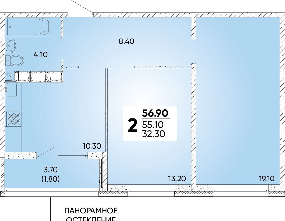 квартира г Краснодар р-н Прикубанский ул Доблести 1/1 фото 1