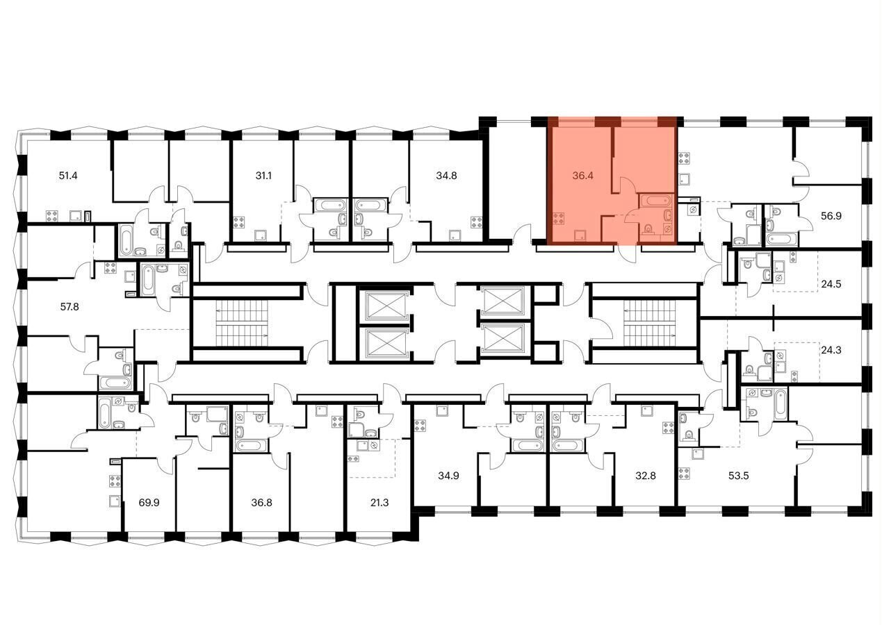 квартира г Москва метро Ховрино ул Ижорская з/у 6/4, корп. 2. 3 фото 2