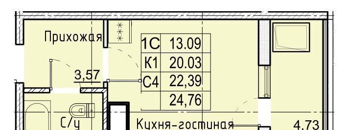 квартира г Ставрополь р-н Промышленный № 36 мкр, ЖК Фруктовый сад фото 1