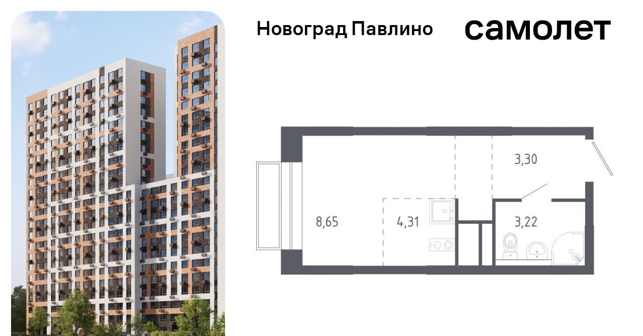 квартира г Балашиха мкр Новое Павлино ЖК Новоград Павлино к 6, г Щербинка, квартал, Некрасовка фото 1