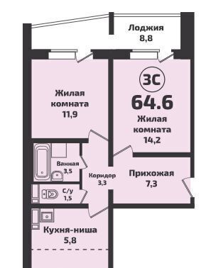 квартира р-н Новосибирский п Садовый Станционный сельсовет, Заельцовская, ул. Каспийская, 8 фото 1