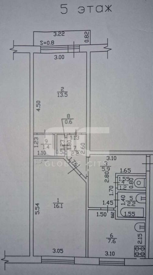 квартира г Брянск рп Радица-Крыловка Бежицкий район ул Молодой Гвардии 60 фото 19