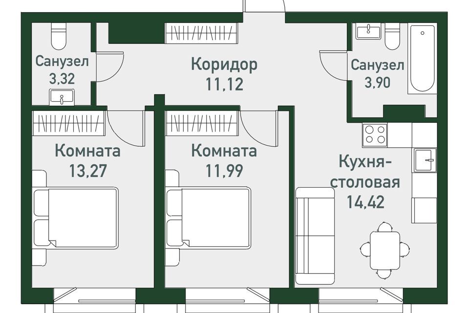 квартира р-н Сосновский п Западный Привилегия м-н фото 1