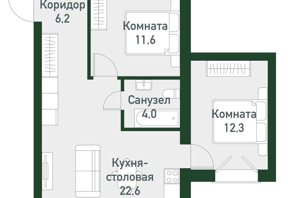 квартира р-н Сосновский п Западный Привилегия м-н фото 1