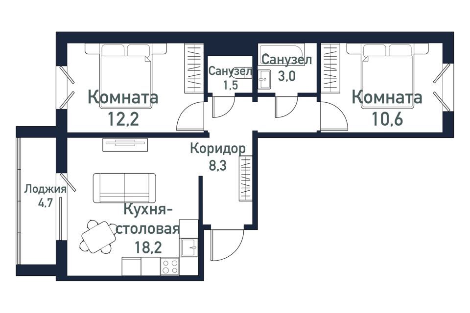 квартира р-н Сосновский п Западный 7-й квартал фото 1