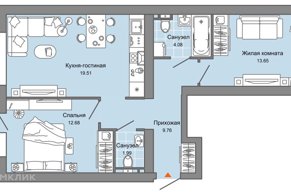 квартира г Киров р-н Ленинский ул Дмитрия Козулева 1 Киров городской округ фото 1