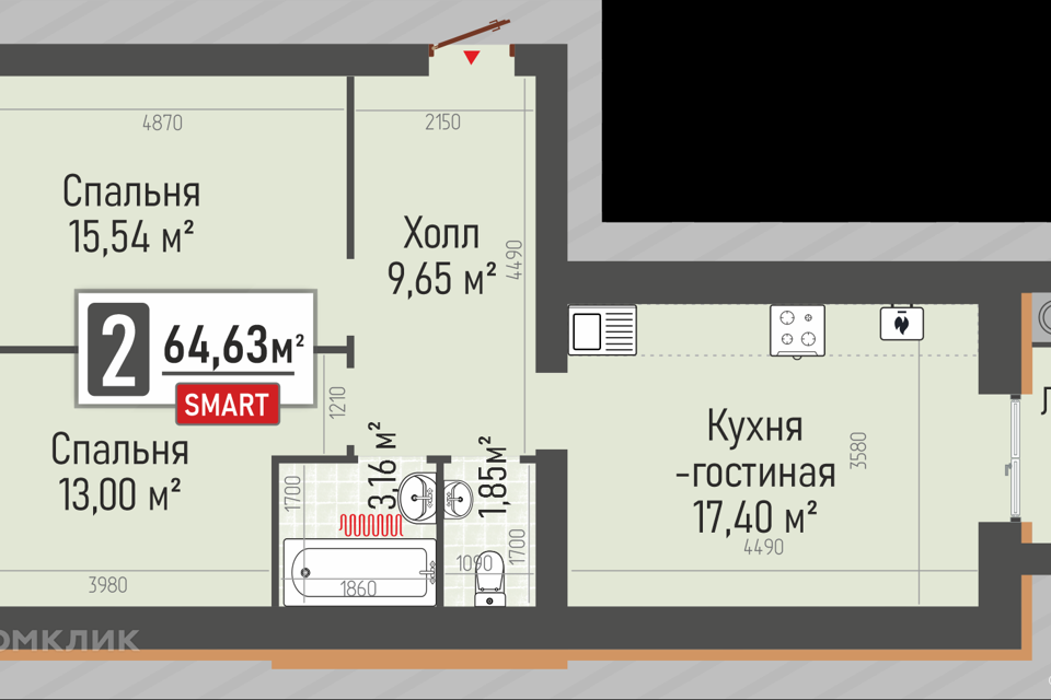 квартира р-н Рыбновский г Рыбное ул Перспективная 4 Рыбновское городское поселение фото 2