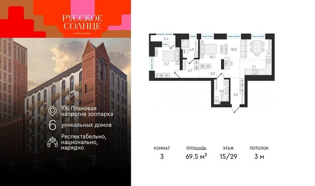 р-н Заельцовский Заельцовская ЖК «Русское солнце» 2 фото