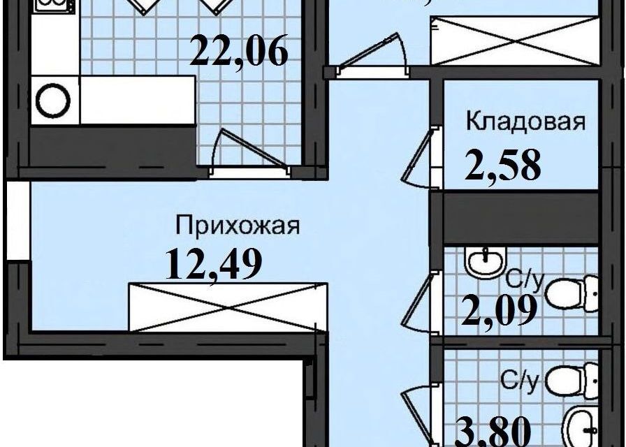 квартира г Оренбург р-н Ленинский ул Ильи Глазунова 8 Оренбург городской округ фото 1