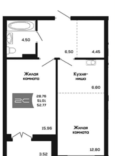 квартира г Новосибирск р-н Ленинский ул Титова 1 ЖК «‎Салют» Площадь Маркса фото 1