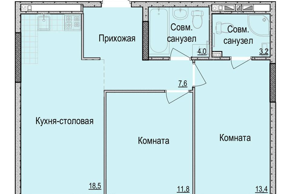 квартира г Ижевск р-н Первомайский Центральный ул Красная 118/2 городской округ Ижевск фото 1