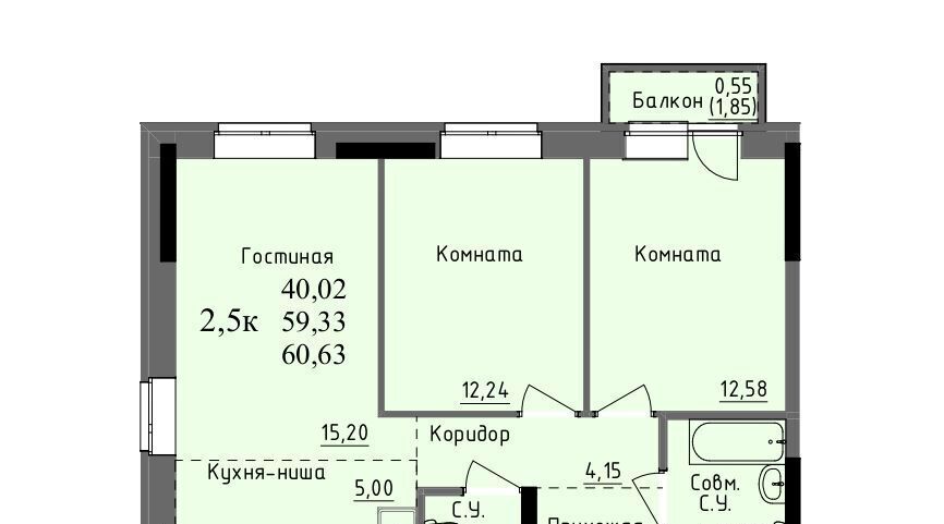 квартира г Ижевск р-н Первомайский проезд Ключевой 23а Поселок фото 1