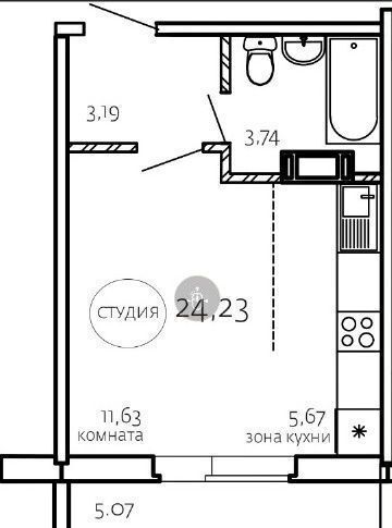 квартира г Челябинск р-н Курчатовский Парковый ул Маршала Чуйкова 32 ЖК «Новое поколение» фото 7