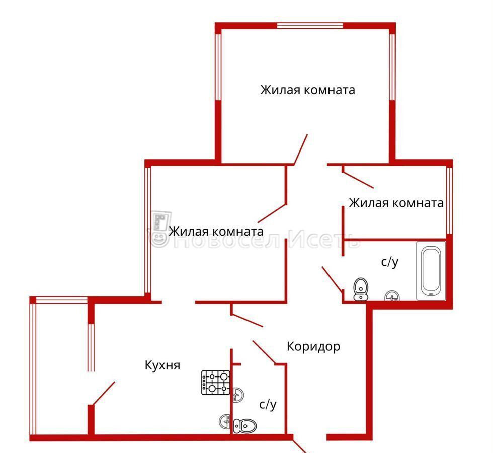 квартира г Екатеринбург р-н Железнодорожный Уральская ул Азина 31 фото 10