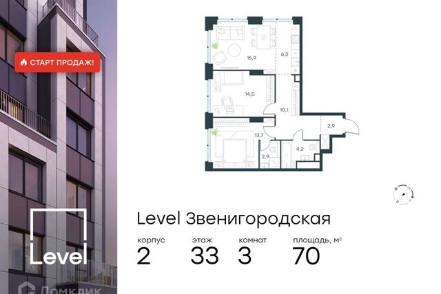 Северо-Западный административный округ, Жилой комплекс «Level Звенигородская» фото