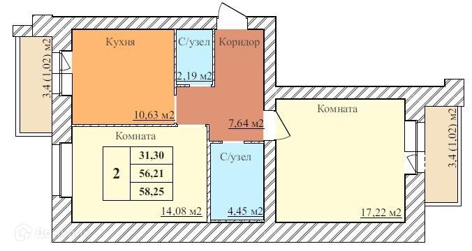 квартира г Ярославль р-н Дзержинский пер 2-й Норский 5 городской округ Ярославль фото 1