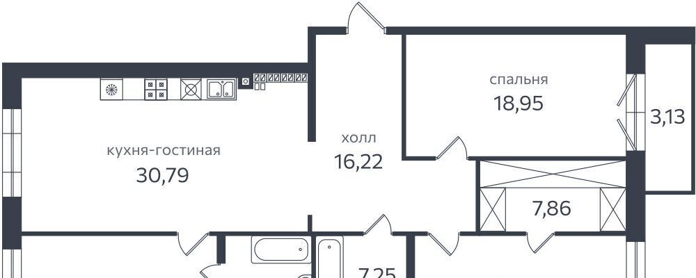 квартира г Санкт-Петербург метро Крестовский Остров коса Петровская 1к/2 округ Петровский фото 1