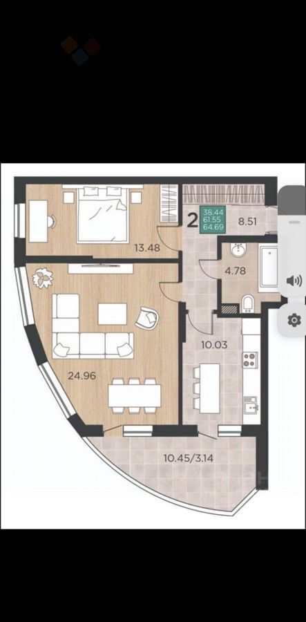 квартира г Краснодар р-н Прикубанский ул Командорская 15/1 фото 19