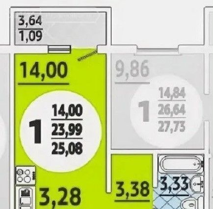 квартира г Ростов-на-Дону р-н Октябрьский ул Висаитова 5/11 фото 10