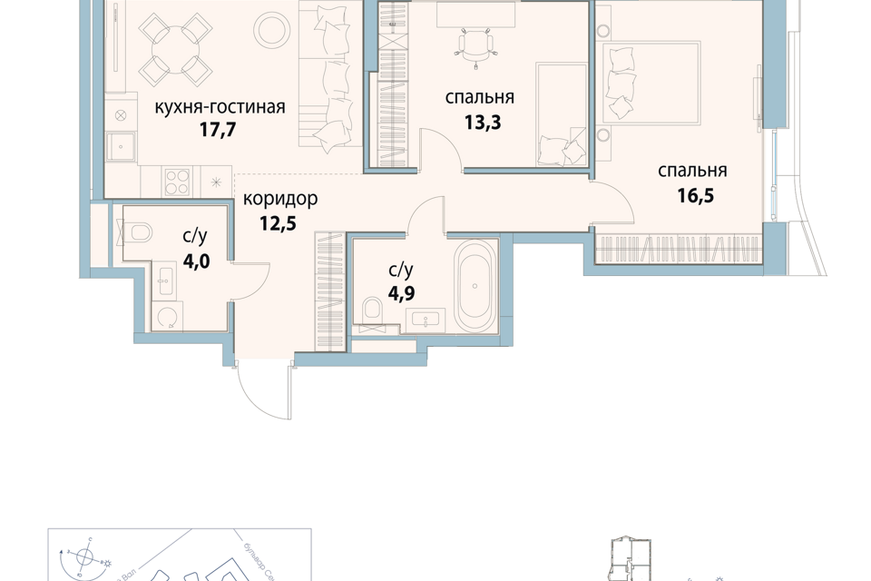 квартира г Москва ул Золоторожский Вал Юго-Восточный административный округ, 11 ст 20 фото 1