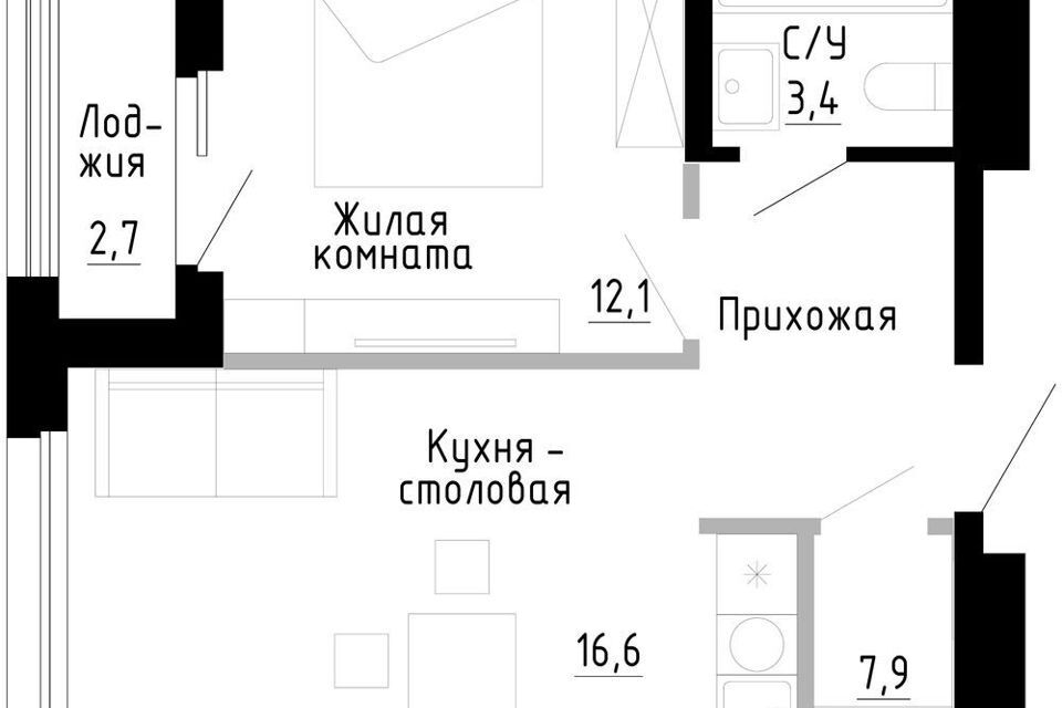 квартира г Владивосток р-н Первореченский ул Иртышская Владивостокский городской округ, 19 ст 1 стр фото 1