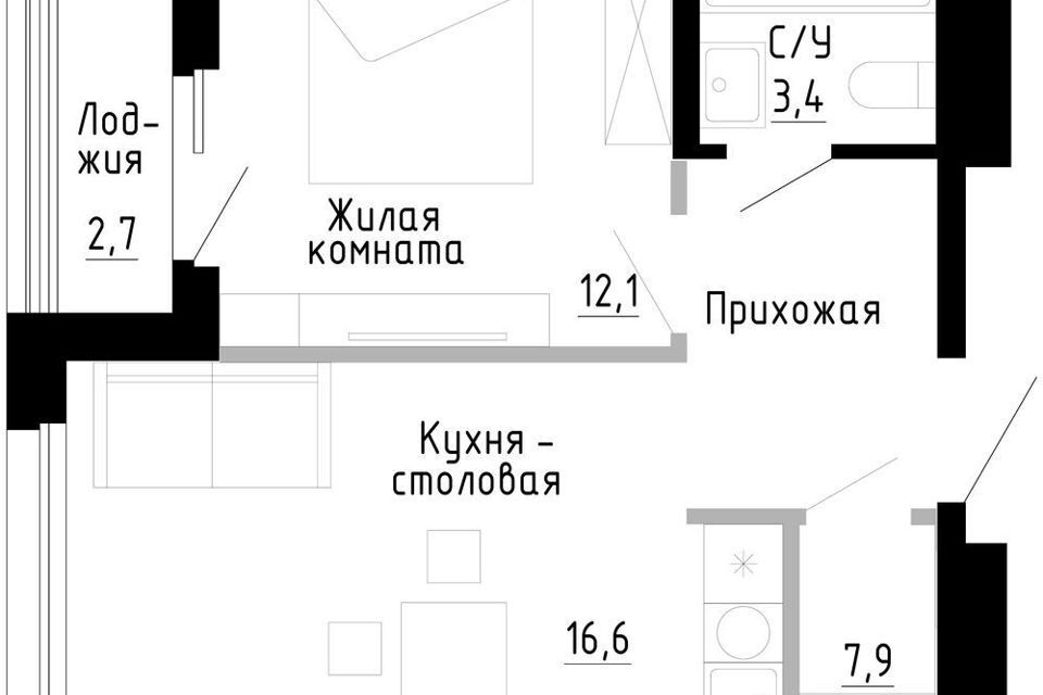 квартира г Владивосток р-н Первореченский ул Иртышская Владивостокский городской округ, 19 ст 1 стр фото 1