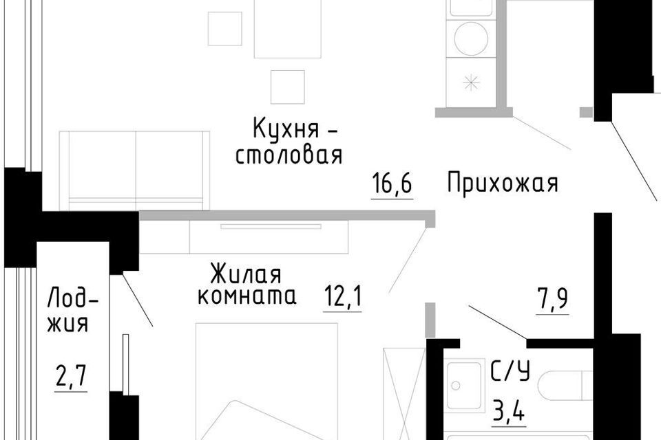 квартира г Владивосток р-н Первореченский ул Иртышская Владивостокский городской округ, 19 ст 1 стр фото 1